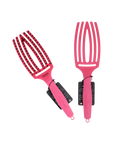 Olivia Garden - Szczotka Fingerbrush Medium - Hot Pink przód i tył